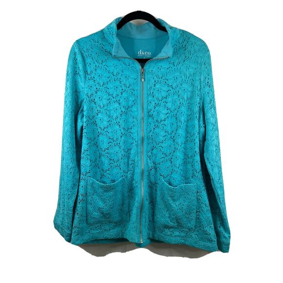Denim and Company Teal Jacket Size Medium - Picture 1 of 4